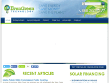 Tablet Screenshot of evengreentechnology.com